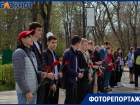 В Таганроге состоялось торжественное развёртывание масштабной копии Знамени Победы 