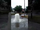 Фонтанчик нерукотворный бьет в Таганроге, смывая грязь на своем пути