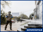Спасатели области прибыли в Таганрог помочь в проведении дезинфекции города