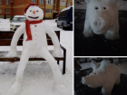 Необычные снеговики, снегурочки и поросята: таганрожцы поделились креативом