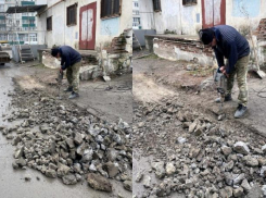 В Таганроге на Сызранова расширяют проезд для коммунальных машин