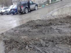 Автолюбители Таганрога превращают газоны и тротуары в «кашу» 