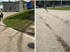Неизвестный устроил покатушки по Почтовому скверу в центре Таганрога
