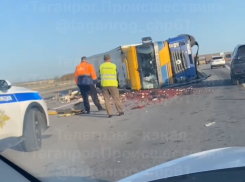 На трассе между Таганрогом и Ростовом опрокинулась фура с черешней - что известно