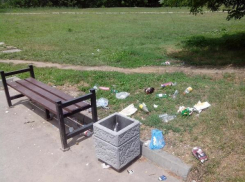 Таганрожцы винят бомжей в разбросанном мимо урн мусоре