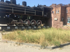 Ржавый, заросший травой, знаменитый таганрогский Паровоз ждет внимания со стороны властей