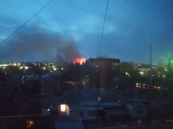 Пожар в Таганроге в районе Гидропресса