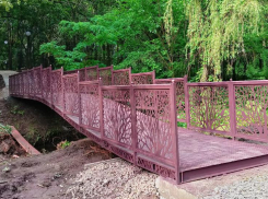 В таганрогских Дубках появился новый мостик и разбитые фонари