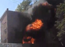 В Таганроге загорелась трансформаторная подстанция