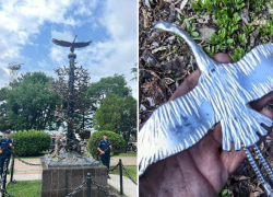 Кованные журавли из Таганрога появились в Туапсе на памятнике погибшим в СВО