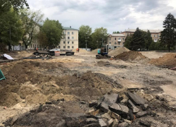 «Блокнот Таганрог» увидел, как продвигается стройка на Октябрьской площади