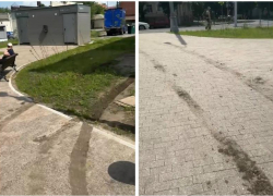 Неизвестный устроил покатушки по Почтовому скверу в центре Таганрога