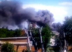 В Таганроге произошел пожар в районе элеватора