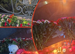 Таганрожцы продолжают приносить цветы и игрушки к стихийным мемориалам 