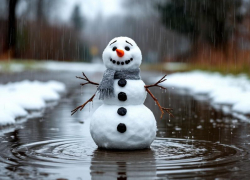 Снеговик, давай до свидания! В Таганрог приходит "классическая" зима