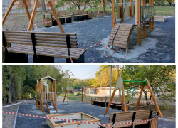 В Таганроге начались работы по восстановлению детских игровых площадок