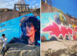 «Вслед за Дудем» - таганрожцы изуродовали стрит-арт портрет Виктора Цоя в Богудонии