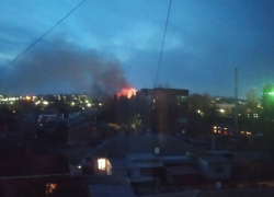 Пожар в Таганроге в районе Гидропресса