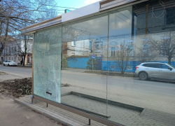 Разбитая в январе остановка на Греческой по-прежнему находится в плачевном состоянии