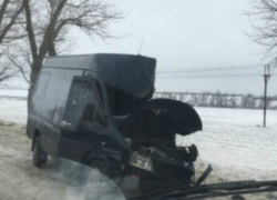 Три человека получили травмы после жуткого столкновения микроавтобуса с деревом   под Таганрогом