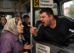 «Уселась еще здесь!»: водитель маршрута Таганрог-Покровское забуллил ветерана МВД