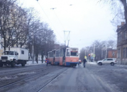 В Таганроге с рельсов сошел первый в новом году трамвай