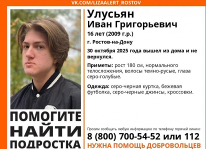 Таганрожцев просят помочь в поисках подростка, пропавшего шесть дней назад