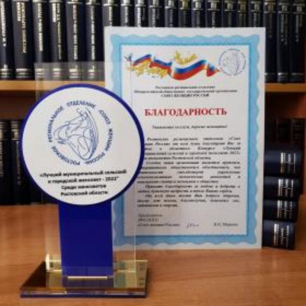 Таганрогский Совет женщин признан одним из лучших в области