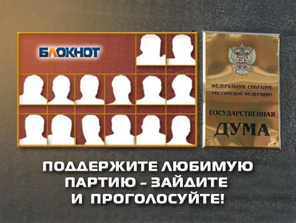 «Блокнот Таганрога» предлагает читателям отдать свой голос за наиболее достойную партию
