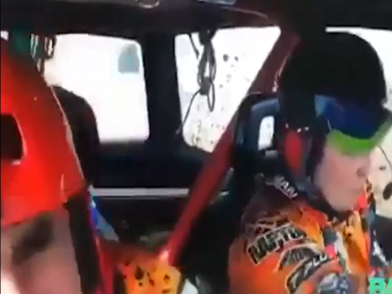 В сети появилась видеозапись из автомобиля таганрожца, пострадавшего на трофи-рейде