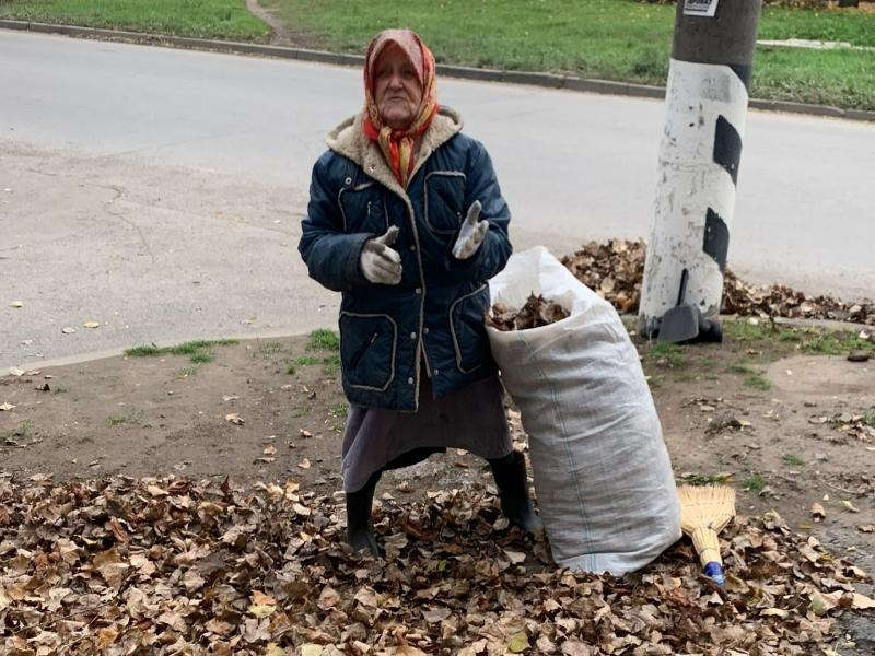 Бабушка из Таганрога убирает улицы просто потому, что не любит мусор