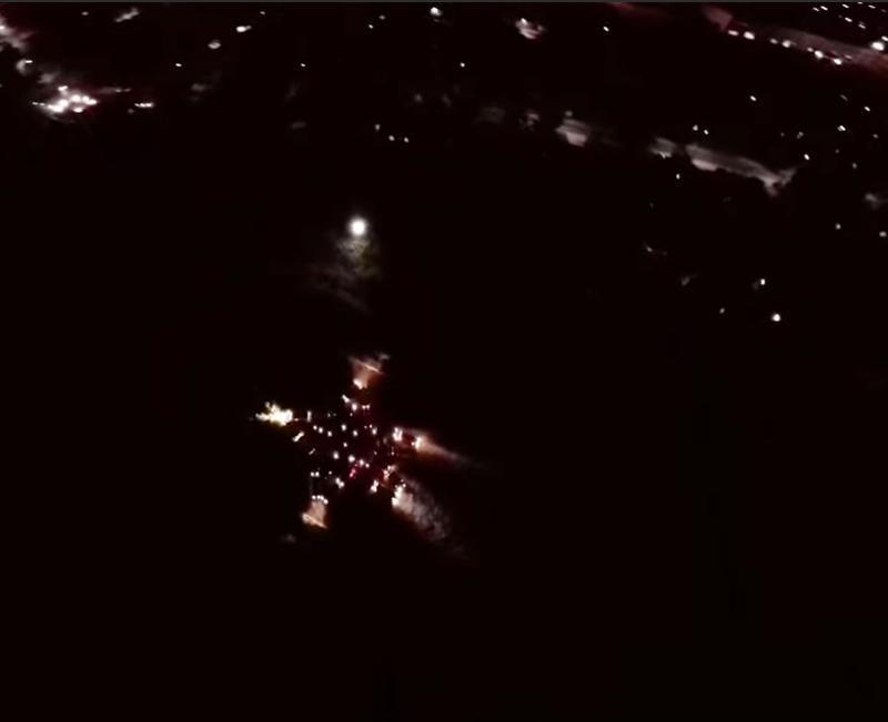 В Звезду Победы встали автомобили Таганрога во флешмобе, посвященном  великому празднику