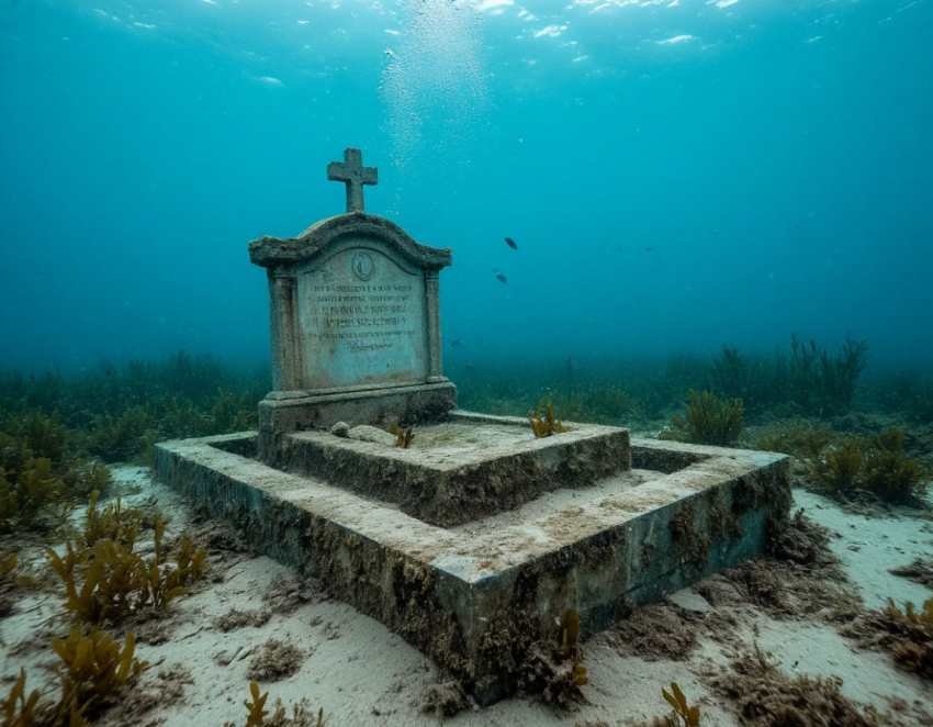 Человеческие останки с кладбища попадают в воды Таганрогского залива