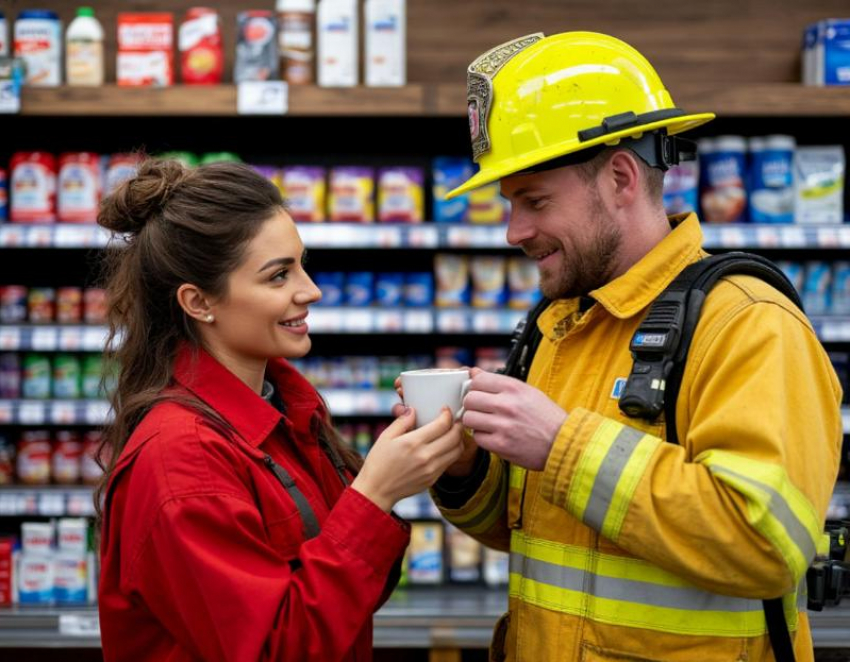 Продавщица из Таганрога всю ночь помогала дежурить пожарным во время налёта