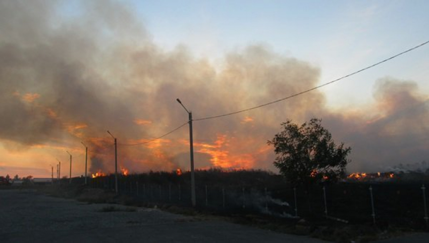  В Таганроге горела огромная свалка