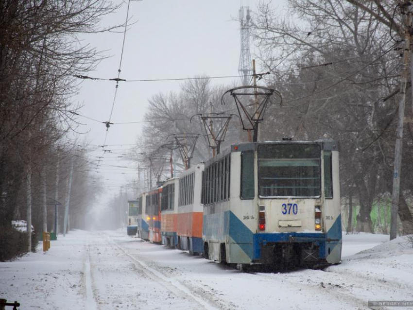 В снежную пургу Таганрог охватила и трамвайная эпопея
