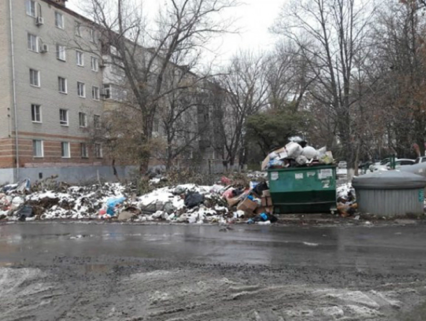 На мусорный коллапс  по Л. Чайкиной в Таганроге жители просят обратить внимание властей города