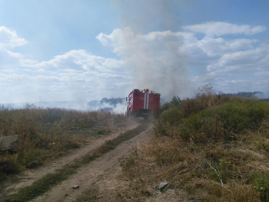 В Таганроге огонь с полей подобрался к жилым домам